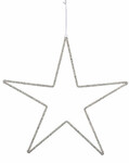 Záves hviezda korálková, strieborná, 80x80x1cm (DOPREDAJ)|Ego Dekor