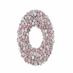 Wreath with glitter Wild berries, pink, 26x26x5.5cm, pc|Ego Dekor