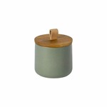 Pojemnik z pokrywką dębową śr.12x12|0,7L, PACIFICA, zielony (karczoch)|Casafina
