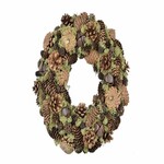 Wreath Pine cones, brown, 35x35x7.5cm, pc|Ego Dekor