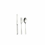 Dessert cutlery (knife, fork, spoon) PACIFICA, silver, set 18 pcs|Casafina