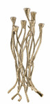 Stainless steel candlestick, gold, h. 57cm * (SALE)|Ego Dekor