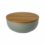 Salad bowl|serving with oak. with lid 25cm|3L, PACIFICA, green (artich.)|Casafina
