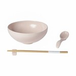 Bowl|ramen, spoon, chopstick holder dia.19cm|1L, PACIFICA, pink (Mar.), set|Casafina