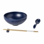 Bowl|ramen, spoon, chopstick holder dia.19cm|1L, PACIFICA, blue, set|Casafina