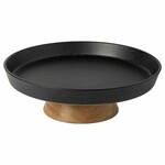 Tray on wooden base 32 cm, BOUTIQUE COLLECTIONS, black|Costa Nova