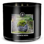 Candle MEN'S COLLECTION 0.41 KG STONE & MOSS, aromatic in a jar, 3 wicks|Goose Creek