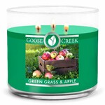 Candle 0.41 KG GREEN GRASS & APPLE, aromatic in a jar, 3 wicks|Goose Creek