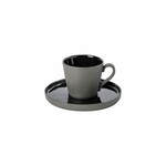 Tea cup with saucer 0.21L, LAGOA ECO GRES, black|Costa Nova