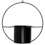 Držiak na kvetináč WINDOW DRESSING PLANTER nástenný, čierna, pr.35cm|Esschert Design
