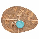 Egg mat, set of 4, 42x31cm, CORK COLLECTION, natural Iceberg|Casafina