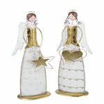 Decoration Angel heart/star, gold, 11.5x41x9cm, package contains 2 pieces!|Ego Dekor