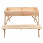 ESSCHERT DESIGN Stůl piknikový s prostorem pro písek, dřevěný, 93x88x60cm