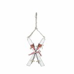 Ski hanger, white, 8.5x21.5x2cm, pc|Ego Dekor
