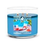 Candle 0.41 KG RED WHITE & BLUE, aromatic in a jar, 3 wicks|Goose Creek