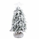 Tree in jute wrapping decorative snowy, green, 20x66x20cm, pc|Ego Dekor