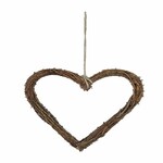 Heart curtain BRANCH braided, brown, 28x30x3cm, pc|Ego Dekor