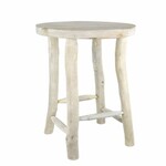 Židle/stolička SUAR/TEAK, bílá|vymývaná, 38x75cm (DOPRODEJ)|Van Der Leeden 1915