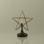 Świecznik LED Star, złocony, nie zawiera baterii, 31cm|Ego Dekor