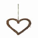 Heart curtain BRANCH braided, brown, 22x23x2cm, pc|Ego Dekor