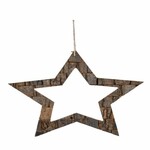 Záves hviezda LINDEN BARK, prírodná, 25x25x1, 5cm, ks|Ego Dekor