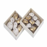 Tip/ball hanger, white/gold, 11.5x3x11.5cm, package contains 2 pieces!|Ego Dekor