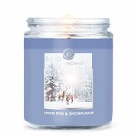 Candle with 1-wick 0.2 KG SWEET PINE & SNOWFLAKE, aromatic in a jar with a metal lid|Goose Creek