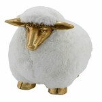 Decoration Sheep, gold/white, 23x30x33cm (SALE)|Ego Dekor