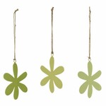 Flower hanger SPRING, yellow/green, 10.5x10.5cm, package contains 3 pieces! (SALE)|Ego Decor