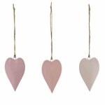 Heart pendant SPRING, pink, 15x1.5x15cm, package contains 3 pieces! (SALE)|Ego Decor