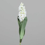 Kwiat sztuczny Hiacynt, biały|kremowy, 40cm|Ego Dekor