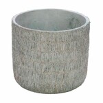 Obal na květináč Cement, hnědá/zlatá, 10,x10,5x10,5cm (DOPRODEJ)|Ego Dekor