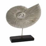 Decoration on the tray Shell, silver, 18.5x5.3x27cm (SALE)|Ego Dekor
