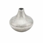 Váza pr. 7,5cm, stříbrná, pr. 7,5x6,5cm (DOPRODEJ)|Ego Dekor