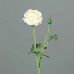 Artificial flower Buttercup flower/bud, white-cream, 50cm|Ego Dekor