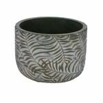 Fern flower pot cover, green/gold/white, 16.8x16.8x15cm (SALE)|Ego Dekor