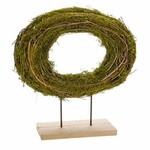 Natural wreath on leg, green/brown, 27x9x42cm (SALE)|Ego Dekor