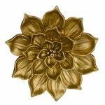 Wall decoration Wild flower, gold, 14.5x14.5x2.5cm (SALE)|Ego Dekor