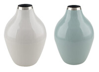 Váza kovová, tyrkysová, pr.20x29cm, balení obsahuje 2 kusy! (DOPRODEJ)|Ego Dekor