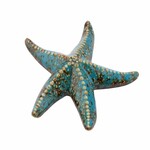 EGO DEKOR DOP JDD Dekorace hvězdice Blue Sand, keramika, modrá/hnědá, V