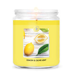 Candle with 1-wick 0.2 KG LEMON & OLIVE LEAF, aromatic in a jar with a metal lid|Goose Creek