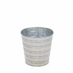 Cover for a flower pot, zinc, white, 15.5x15.5x15.5c (SALE)|Ego Dekor