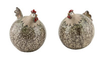 Speckled rooster, ceramic, green, 14.5x13x15.3, package contains 2 pieces! (SALE)|Ego Decor