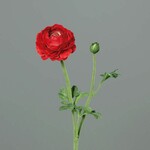 Artificial flower Buttercup flower/bud, red, 50cm|Ego Dekor