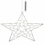 EGO DEKOR Závěs hvězda LED, 20LED, stříbrná, 35x100cm
