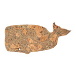 Placemat Whale OCEAN, 38x19x1cm, cork, Iceberg|TaG WoodWare