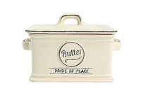 PRIDE OF PLACE butter dish, 13.5 x 10 x 9.7 cm, cream|TaG WoodWare
