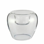 MELZO candlestick for tea light, clear, glass, diameter 12x7cm|Ego Dekor