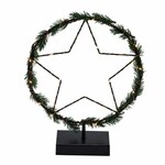 Decoration light LED wreath with a star, on a base, outside, 26x7x32cm, pcs *|Ego Dekor