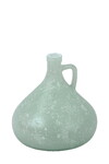 Recycled glass vase with handle, 17.5 cm, turquoise (pack contains 1 piece)|Vidrios San Miguel|Recycled Glass
